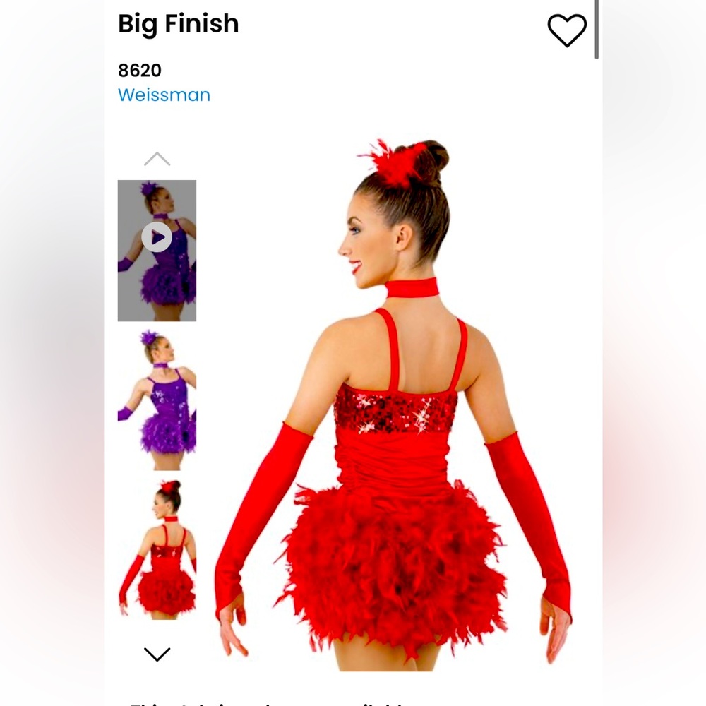 Weissman “Big Finish” Costume Red Size MC